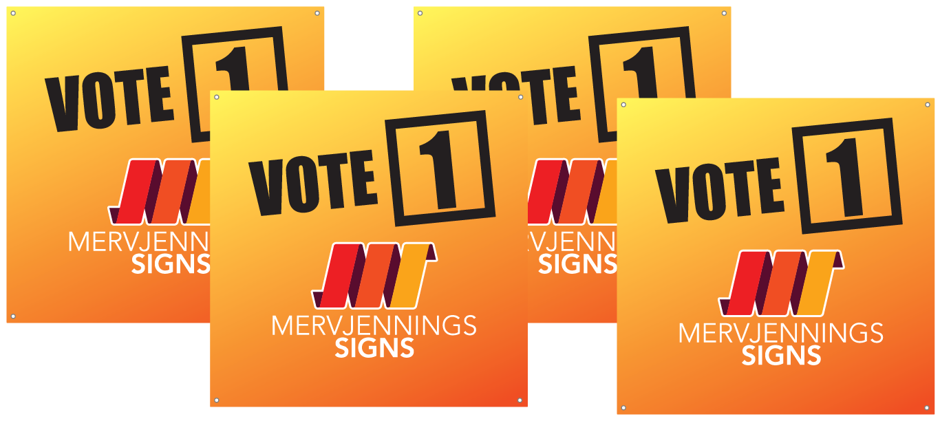 Campaign Corflutes - 1.2m x 1.2m (4pcs)